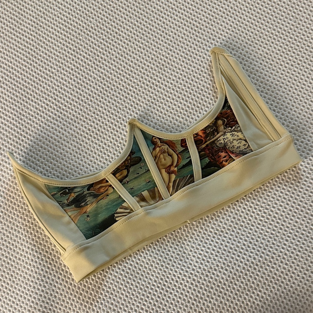 Artistic Print Underbust Bralette